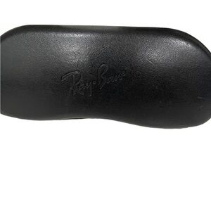 Ray Bans sunglass/eyeglass case,  hard shell black with gray suede interior